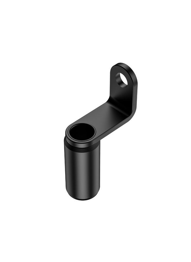 Sports Camera Adapter Ball Head 25mm Mobile Phone Bracket Pipe Clamp Fixed Base One Inch Double Ball Head Bar Accessories-Color:H2 Aluminum Alloy Right Angle Rearview Mirror Base - Image 1