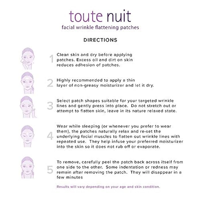 Toute Nuit by Mimiko Inc. Toute Nuit Wrinkle Patches – Triangle – Face Tape for Forehead, Eyes & Lips – Hypoallergenic Anti Wrinkle Patches – 45 Count, Made in USA - Image 5