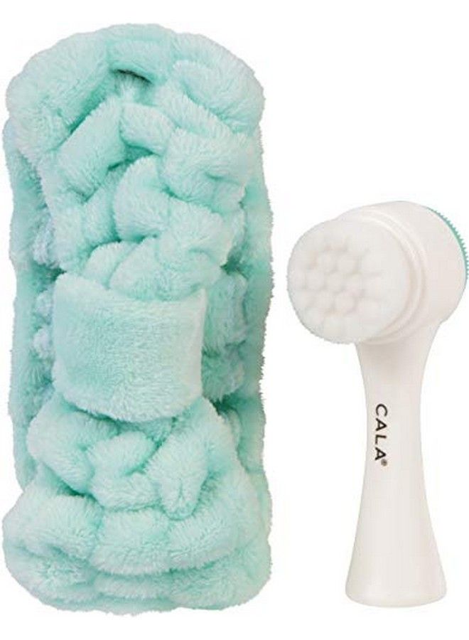 CALA Goal To Glow Dual Action Facial Brush & Headband Set (Mint) - Image 2
