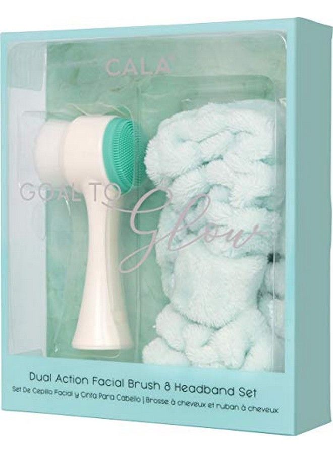 CALA Goal To Glow Dual Action Facial Brush & Headband Set (Mint) - Image 4