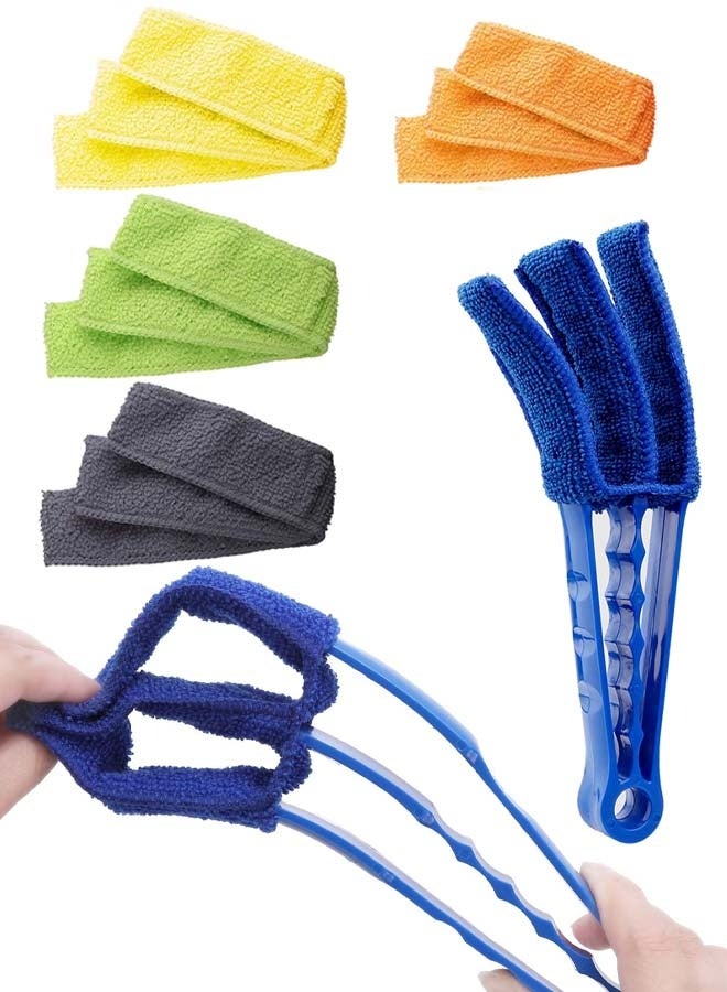 Venetian Blind Cleaner Brush with 5 Microfiber Sleeves for Blinds & Air Conditioners - Image 1