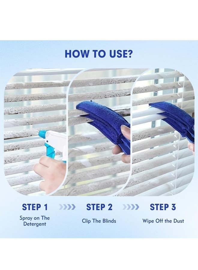 Venetian Blind Cleaner Brush with 5 Microfiber Sleeves for Blinds & Air Conditioners - Image 2