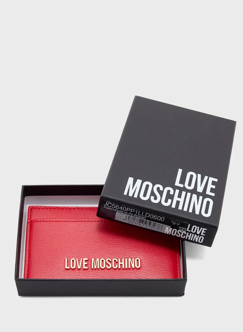 Love Moschino Logo Detailed Signature Wallet