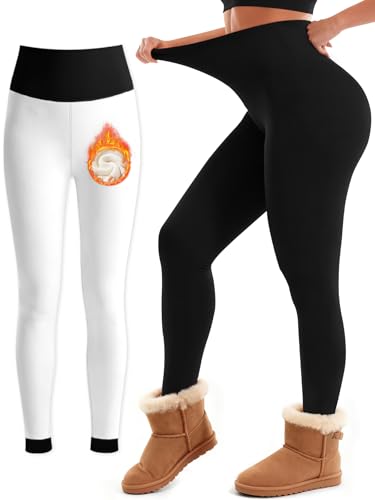 Laite Hebe Fleece Lined Leggings Women - High Waisted Winter Yoga Pants Tummy Control Soft Thermal Warm for Hiking Workout - Image 1