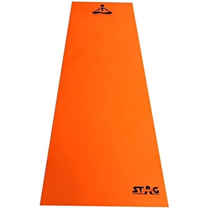 STAG Yoga Mantra Plain Orange Mat (6 Mm) With Bag | Home And Gym Use For Men And Women | With Cover | For Yoga, Pilates, Exercises - Image 2