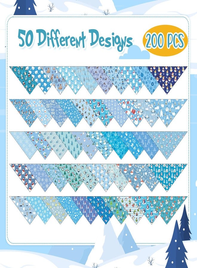 Kacctyen 200 Pcs Winter Dog Bandanas Bulk Snowflake Snowman Penguin Bear Scarfs Adjustable Washable Pet Bibs Holiday Pet Costume Accessories for Small Medium Large Dogs Cats Grooming Supplies - Image 4
