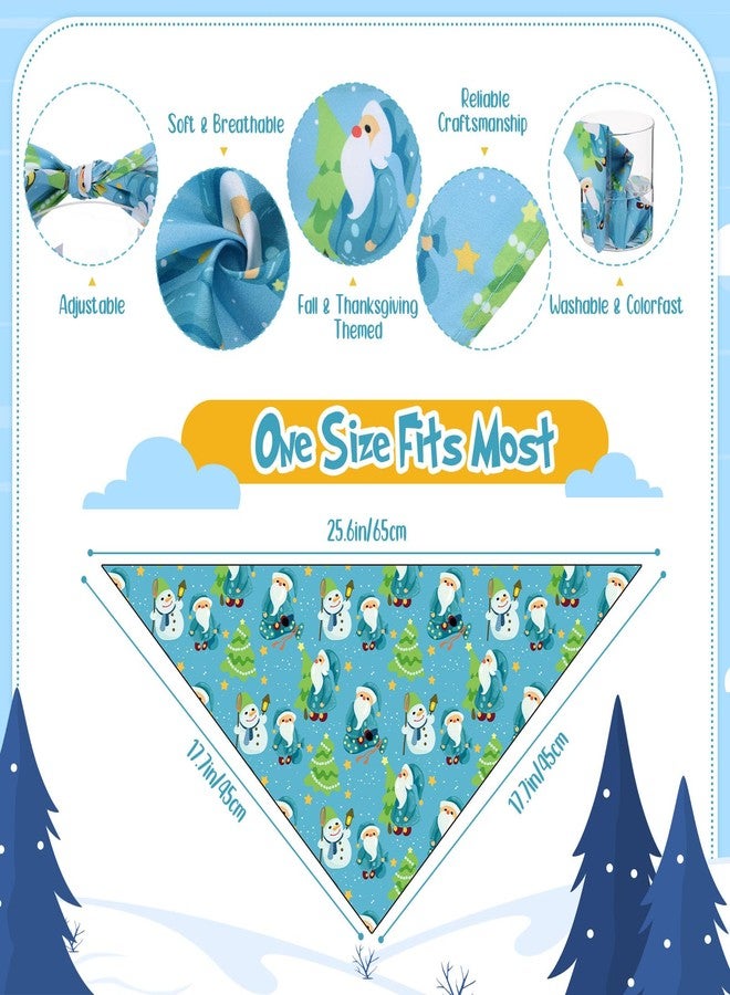 Kacctyen 200 Pcs Winter Dog Bandanas Bulk Snowflake Snowman Penguin Bear Scarfs Adjustable Washable Pet Bibs Holiday Pet Costume Accessories for Small Medium Large Dogs Cats Grooming Supplies - Image 2