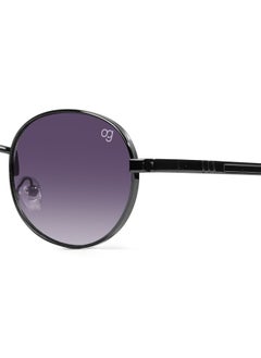 Woggles Gentleman Bold  Purple X Copper Round Sunglasses  - Image 3