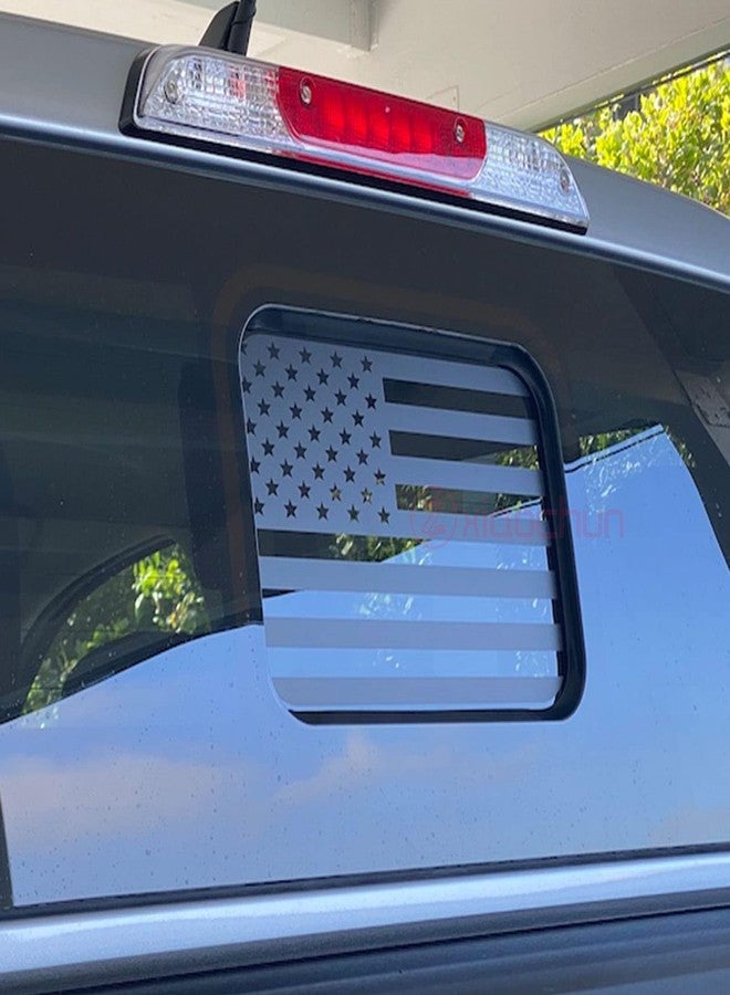 Zxiaochun Rear Middle Window American Flag Decal for Ford Ranger 2019-2022(Matte Black) - Image 1