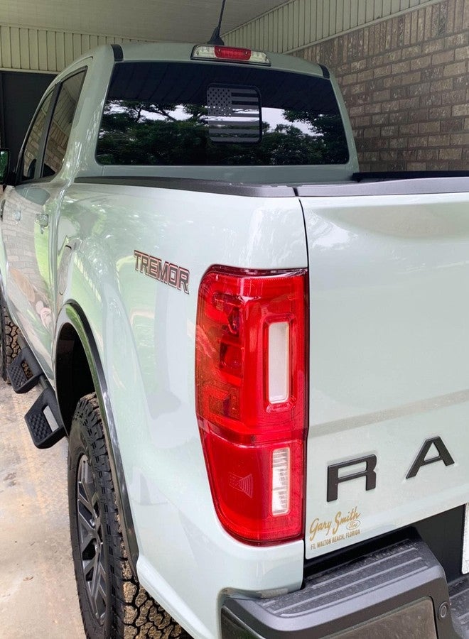 Zxiaochun Rear Middle Window American Flag Decal for Ford Ranger 2019-2022(Matte Black) - Image 4