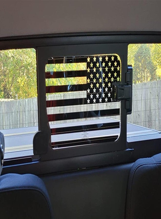 Zxiaochun Rear Middle Window American Flag Decal for Ford Ranger 2019-2022(Matte Black) - Image 3