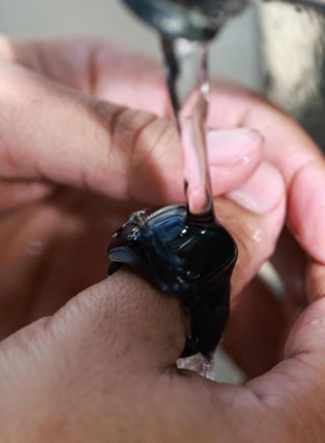 خاتم عداد تسبيح ذكي بشاشة OLED مع شحن مغناطيسي وتذكير بالصلاة عبر التطبيق، خاتم عداد ذكر رقمي قابل للتعديل ومقاوم للماء للمسلمين (أسود) 📿 - Image 5