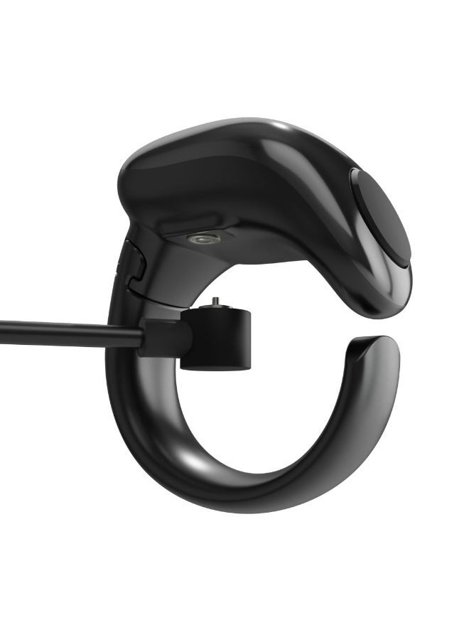 خاتم عداد تسبيح ذكي بشاشة OLED مع شحن مغناطيسي وتذكير بالصلاة عبر التطبيق، خاتم عداد ذكر رقمي قابل للتعديل ومقاوم للماء للمسلمين (أسود) 📿 - Image 4