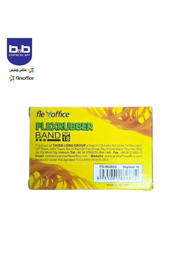 FLEXOFFICE Yellow Rubber Bands – Light, Flexible & Durable – For Office, School & Home Use - Image 2