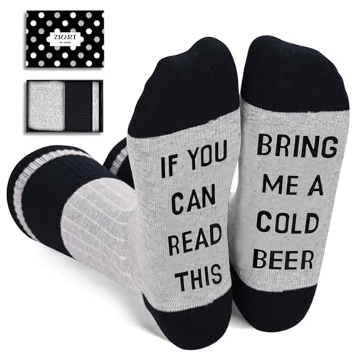 Zmart Beer Gifts for Men - Funny Socks for Beer Lovers, Father's Day Gift for Him - Image 1