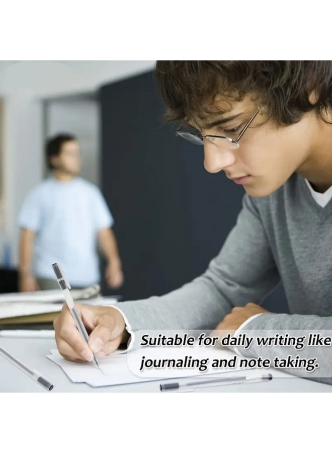 بين 10 قطع من أقلام الجل متعددة الوظائف سريعة الجفاف، برأس رفيع 0.5 مم، حبر أسود، أقلام حبر جاف ناعمة للكتابة، للمدرسة والمكتب - Image 4