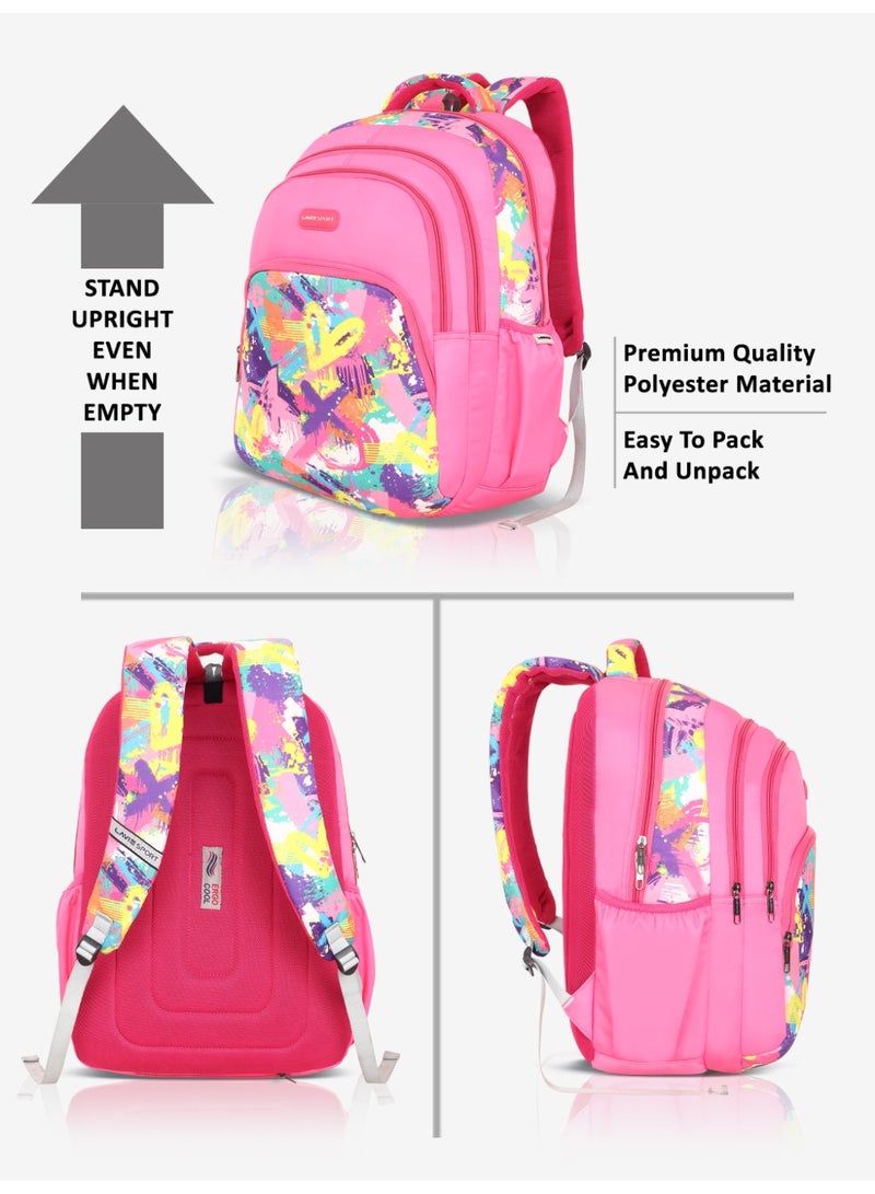 لافي حقيبة ظهر لافي سبورت  لتر مقاومة للماء متوافقة مع اللابتوب وغطاء مطر بنفسجي - Image 5