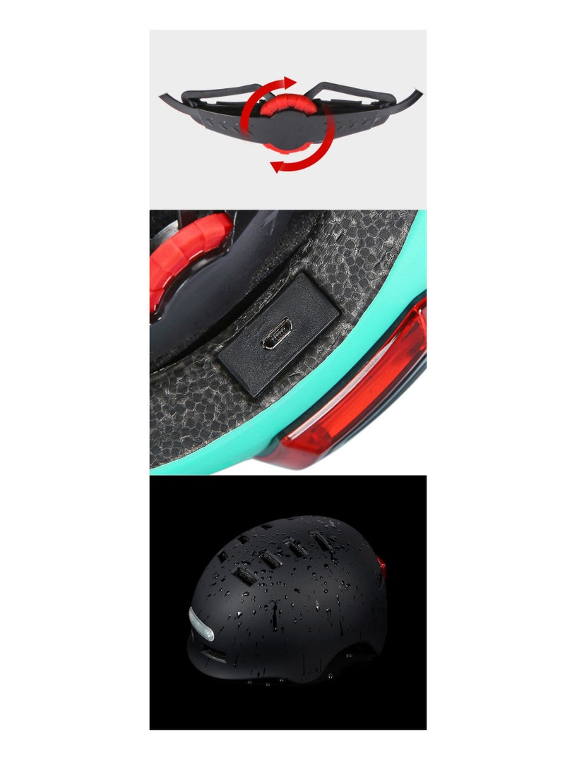 Generic 2022 NEW Lamp Cycling Smart Tail Light Bike Adult Helmet Electric Bicycle MTB Road Scooter For Sport Urban Helmet Men Women(L: 58-61cm) BLACK  - Image 5