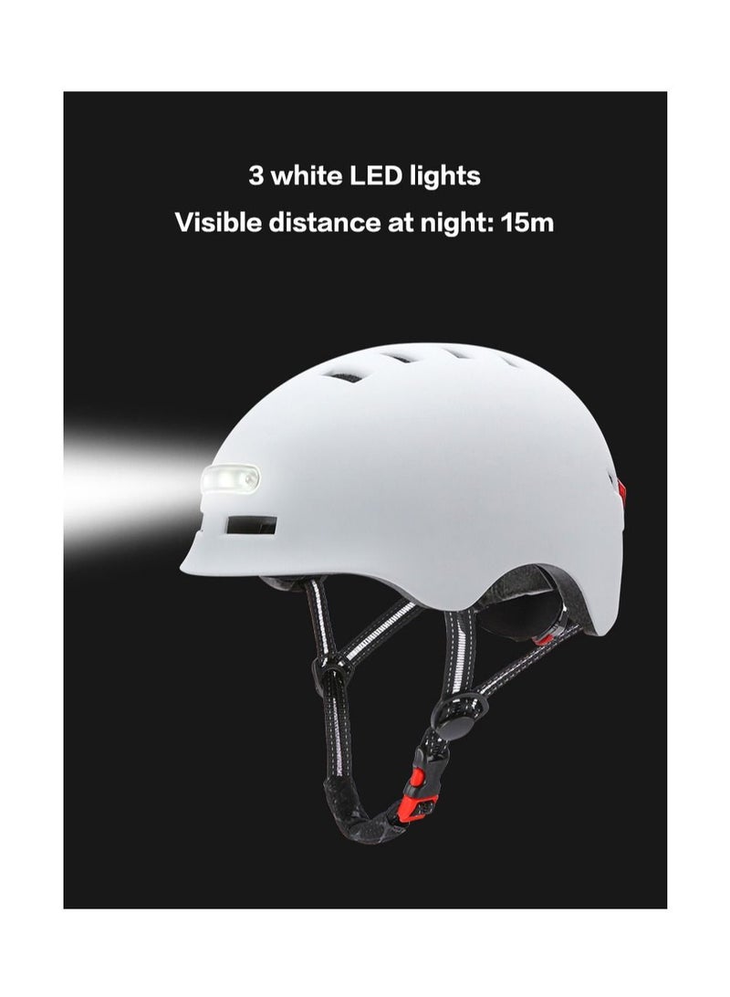 Generic 2022 NEW Lamp Cycling Smart Tail Light Bike Adult Helmet Electric Bicycle MTB Road Scooter For Sport Urban Helmet Men Women(L: 58-61cm) BLACK  - Image 4