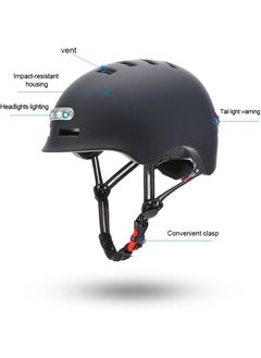 Generic 2022 NEW Lamp Cycling Smart Tail Light Bike Adult Helmet Electric Bicycle MTB Road Scooter For Sport Urban Helmet Men Women(L: 58-61cm) BLACK  - Image 2