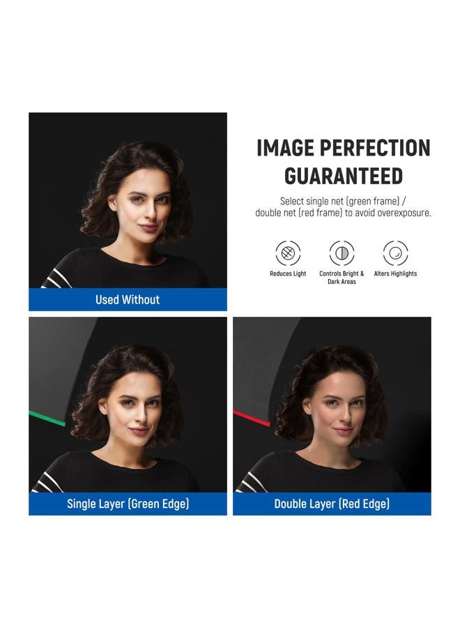 Neewer Foldable Scrim Flag Kit, 18x24in/45x60cm 5 in 1 Photography Flag Panel Lighting Reflector Diffuser Light Modifier Shaper for Soft, Diffused & Light Effects, Carry Bag Included, SF4560F - Image 3