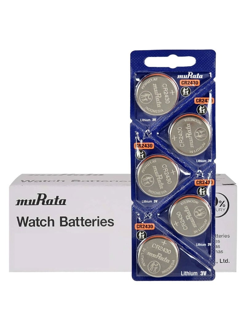 موراتا 50-Pieces Murata CR2430 Lithium 3V (muRata) Indonesia Batteries 
