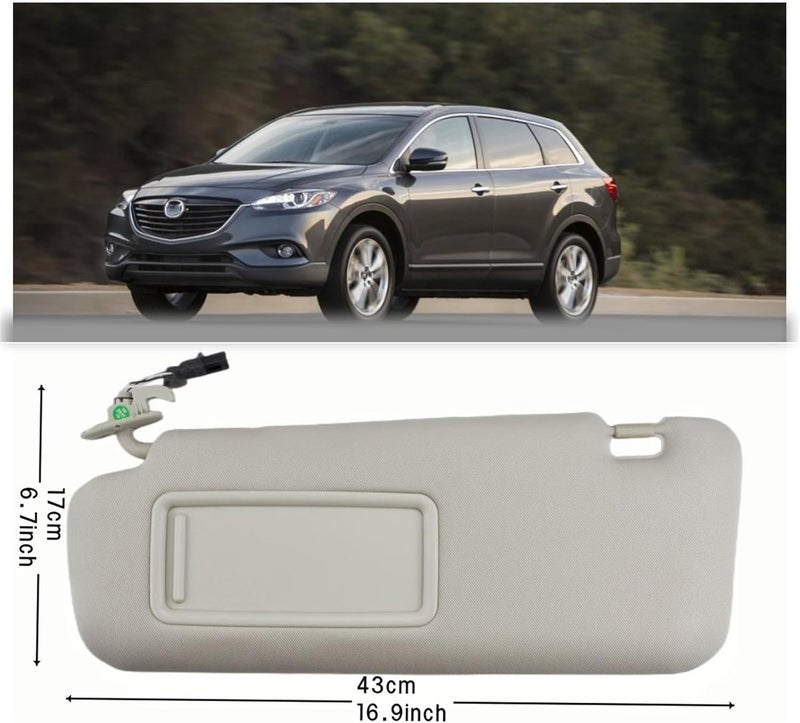 Wivplex Matrro Sun Visor with Mirror for Mazda CX-9 - Image 3