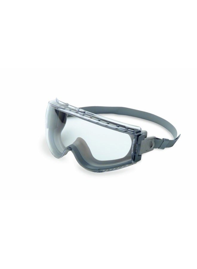 UVEX Honeywell Stealth Safety Goggles with Clear treme Anti-Fog Lens, Gray Body & Neoprene Headband (S3960C), Universal - Image 1