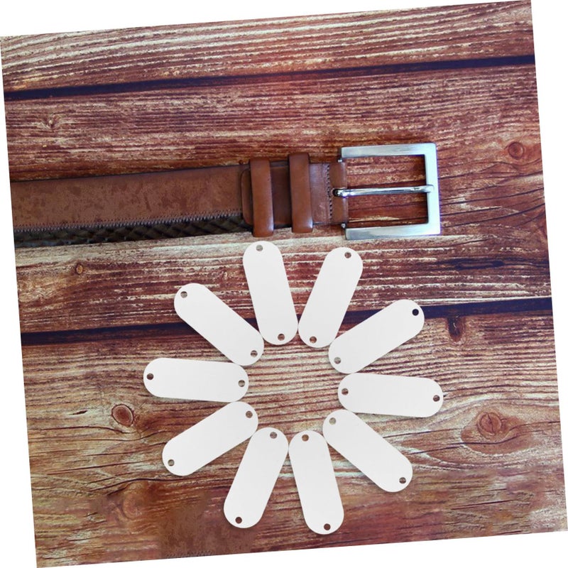 30 Pieces Aluminum Stamping Blanks Dual Holes Engraving Tags Lightweight Rectangular Labels For Belt Bag Craft - Image 5