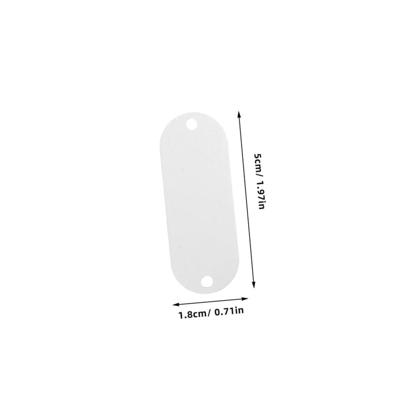 30 Pieces Aluminum Stamping Blanks Dual Holes Engraving Tags Lightweight Rectangular Labels For Belt Bag Craft - Image 3