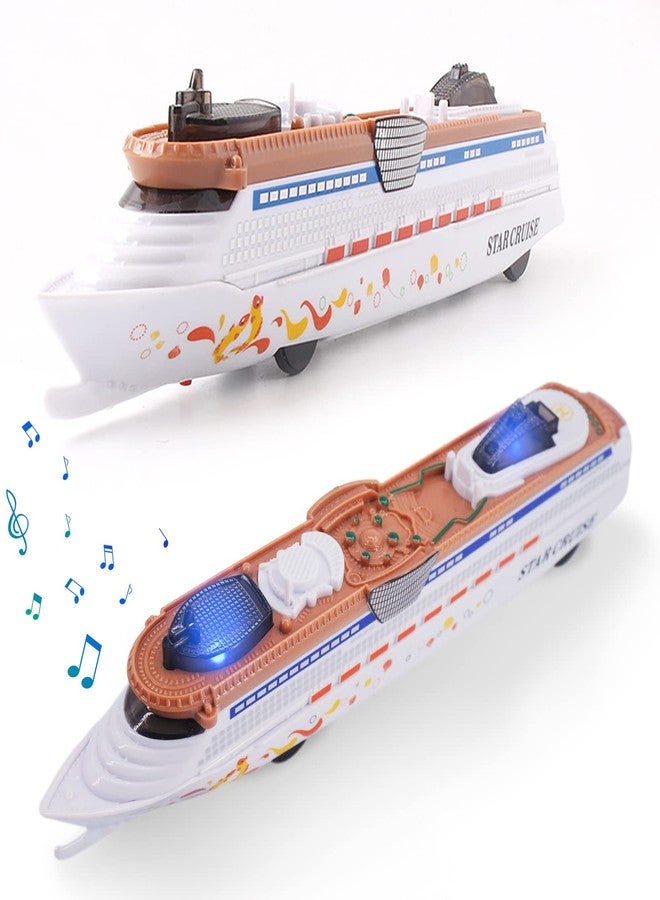 OTONOPI Cruise Ship Model Toy Ocean Liner Boat Toy with Light and Sound for Kids Toddlers Boys Girls Adults Age 3-12+ Birthday Children's Day Gift Home Decoration Collection - Image 1