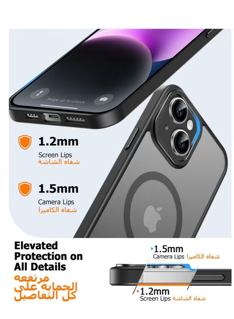 iPhone 14 Plus Case - Black - Magnetic, MagSafe Compatible, Full Protection - Image 3