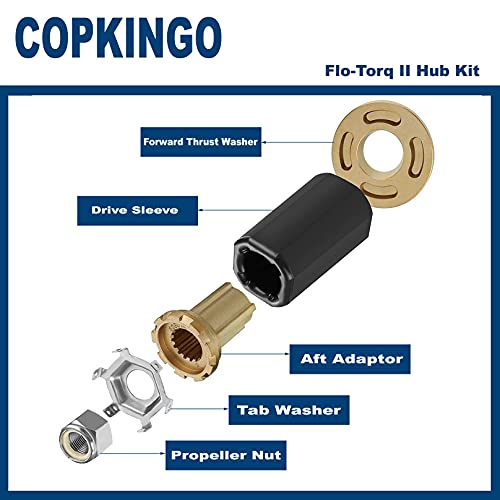 COPKINGO 835257Q1 Flo-Torq II Hub Kit for Mercury 60-300 HP Verado Mercruiser Alpha Bravo One Drives Outboard Engine Propeller 15 Spline 835257K1 - Image 2