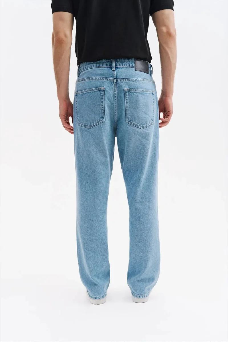 Giesto Light-Mid Blue Denim GIESTO Men's Cotton Suit Pants for Men | Best Price UAE