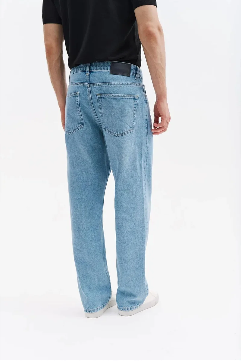 Giesto Light-Mid Blue Denim GIESTO Men's Cotton Suit Pants for Men | Best Price UAE