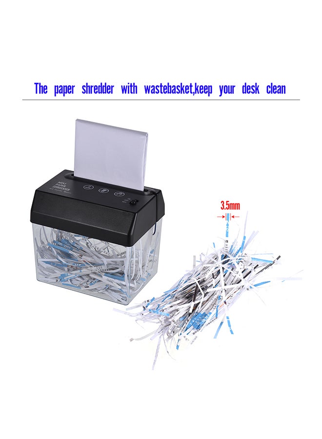 Portable Paper Shredder Cutter With Letter Opener Black/Clear - Image 5