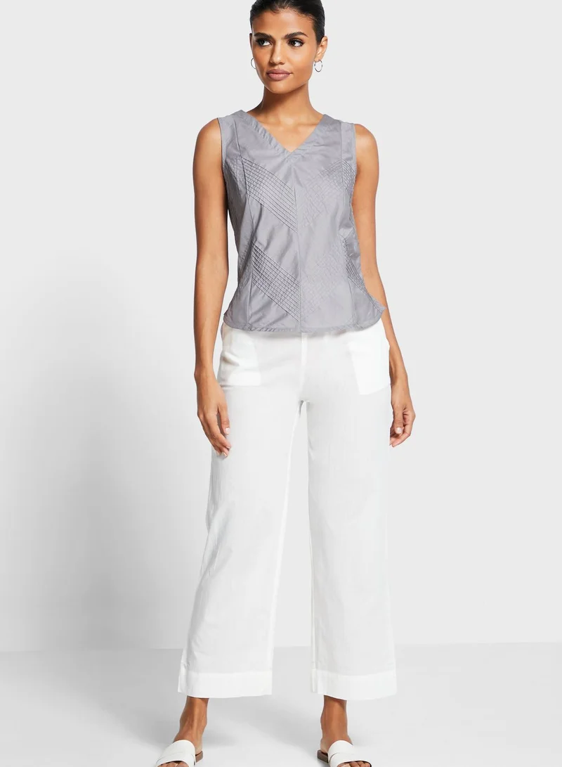 Fabindia V-Neck Cotton Top