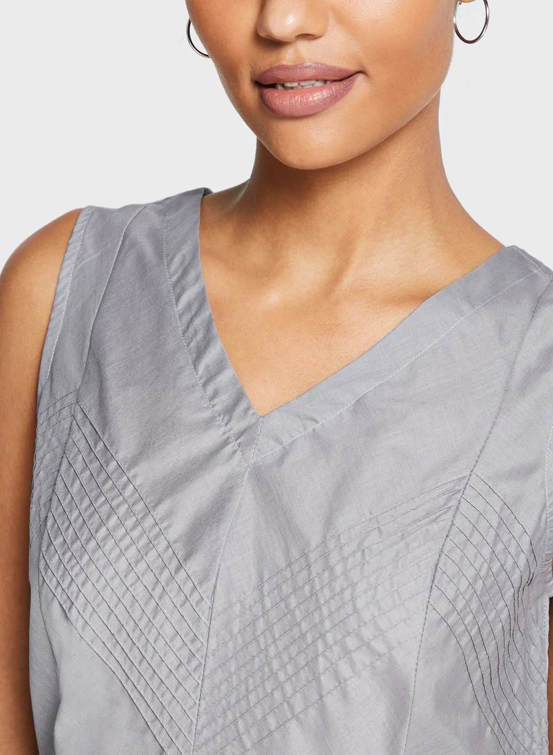 Fabindia V-Neck Cotton Top