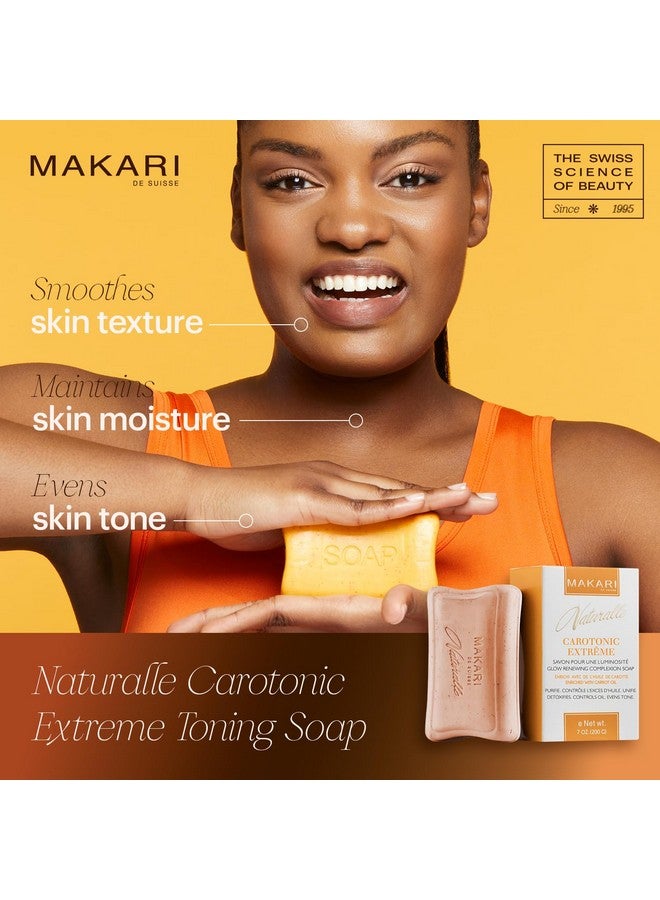 Makari Naturalle Carotonic Extreme Toning Soap | Skin Illuminating and Oil-Controlling Bar | Prevents Breakouts | Promotes Even Skin Tone | For Combination, Oily, and Acne-Prone Skin (7oz) - Image 2