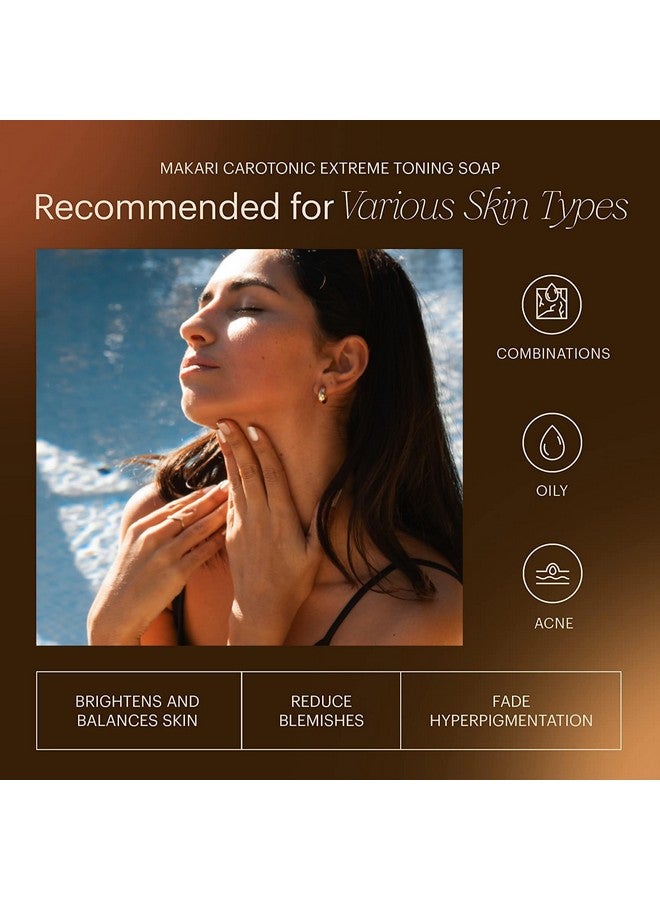 Makari Naturalle Carotonic Extreme Toning Soap | Skin Illuminating and Oil-Controlling Bar | Prevents Breakouts | Promotes Even Skin Tone | For Combination, Oily, and Acne-Prone Skin (7oz) - Image 5