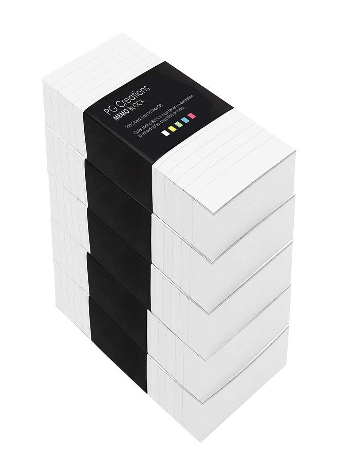 PG Creations Wide Ruled Writing Notepad, 3x5.5 Inch, Small Size, Single Side Ruled, 58 Gsm White Paper, 250 Sheets per Writing Pad, Pack of 10 - Image 1