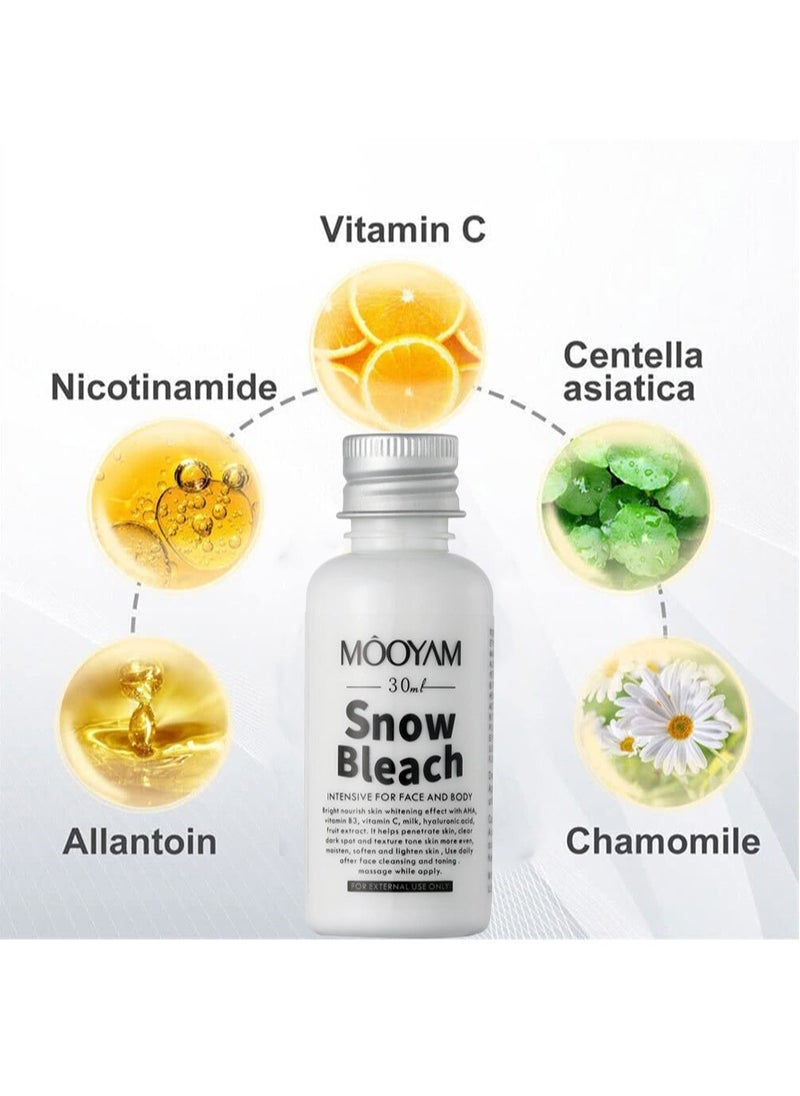 MOOYAM - Snow Bleach Cream, Snow Bleaching Cream for Intimate Area Whitening, Body Dark Spot Remover, Skin Bleaching Cream for Intimate Area, Neck, Armpits, Knees, Elbows - Image 1