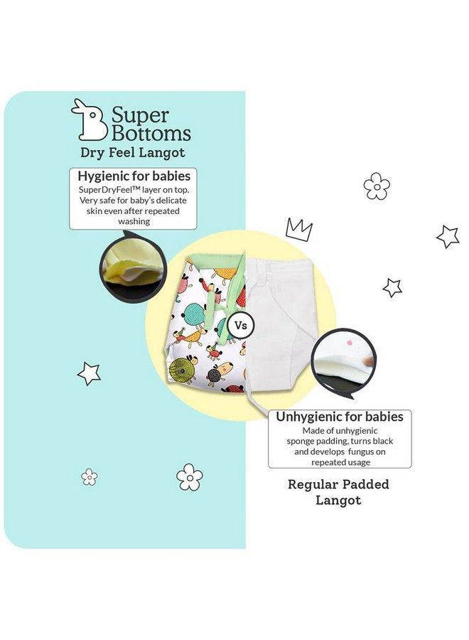 Superbottoms Dry Feel Langot Pack Of 6For Unisex Babyorganic Cotton Padded Nappy ; Langot With Gentle Elastics & A Superdryfeel Layer On Top (Size 0 (Fits 0 5 Kg) Day Dreamer) - Image 5
