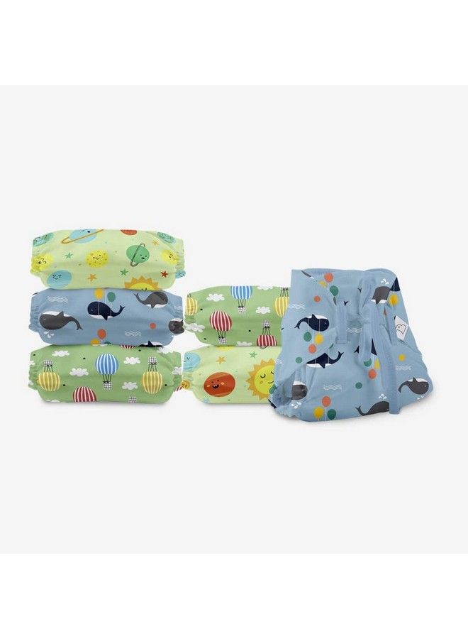 Superbottoms Dry Feel Langot Pack Of 6For Unisex Babyorganic Cotton Padded Nappy ; Langot With Gentle Elastics & A Superdryfeel Layer On Top (Size 0 (Fits 0 5 Kg) Day Dreamer) - Image 2