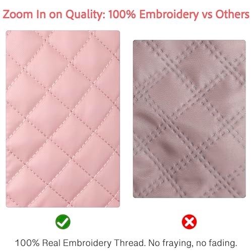 CLOUDWINGS Gifts for Women Girls Initial Travel Duffle Bag Quilted Weekender CarryOn Overnight with Cosmetic Bag Gym Bag with Shoe Compartment Hospital Bag for Labor Delivery Pink E - Image 3