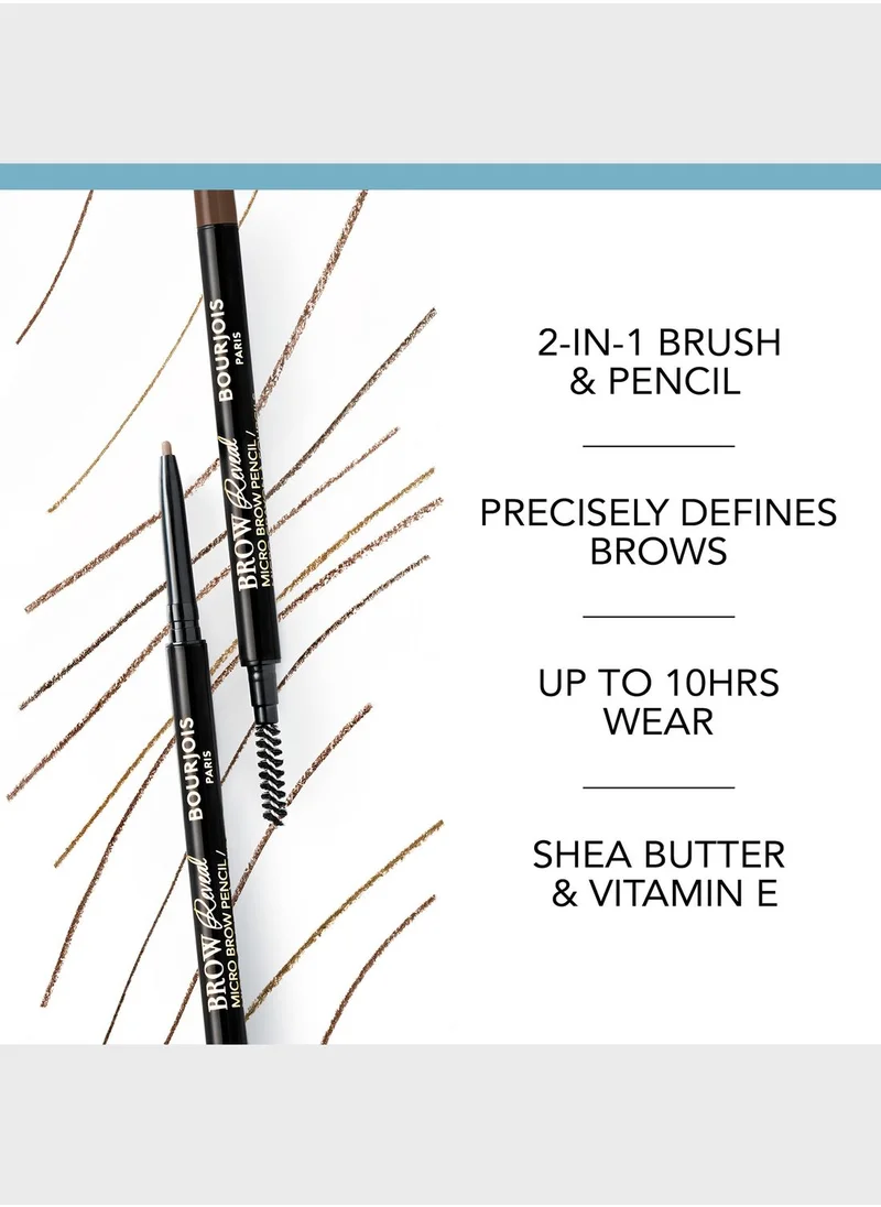 BOURJOIS PARIS Bourjois Brow Reveal Micro Brow Pencil – 003 – Dark Brown, 0.09 G