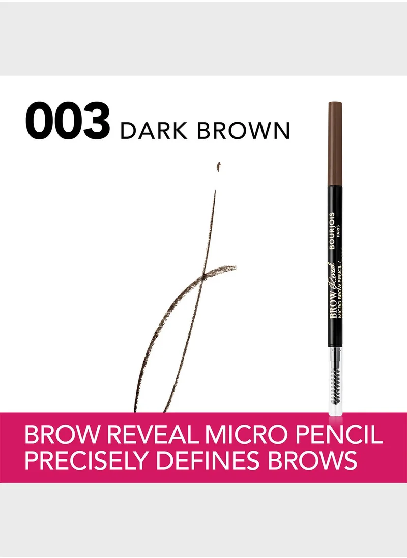 BOURJOIS PARIS Bourjois Brow Reveal Micro Brow Pencil – 003 – Dark Brown, 0.09 G
