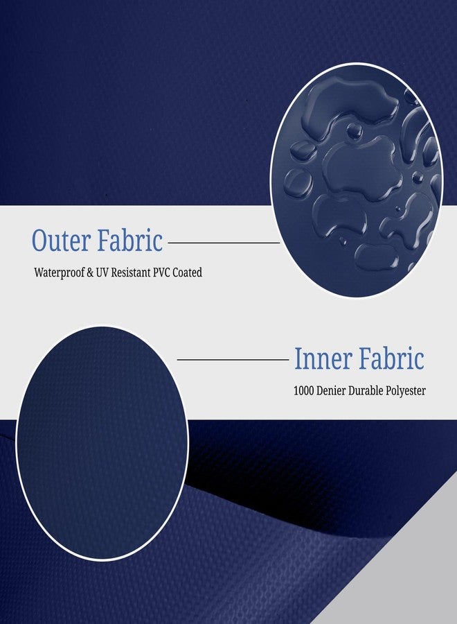 Covers & All Round Table Top Cover 12 Oz - Customize Your Cover with Any Size - 100% Weather Resistant Outdoor Table Cover with Air Pocket and Elastic for Snug Fit (48" Dia x 4" H, Blue) - Image 3