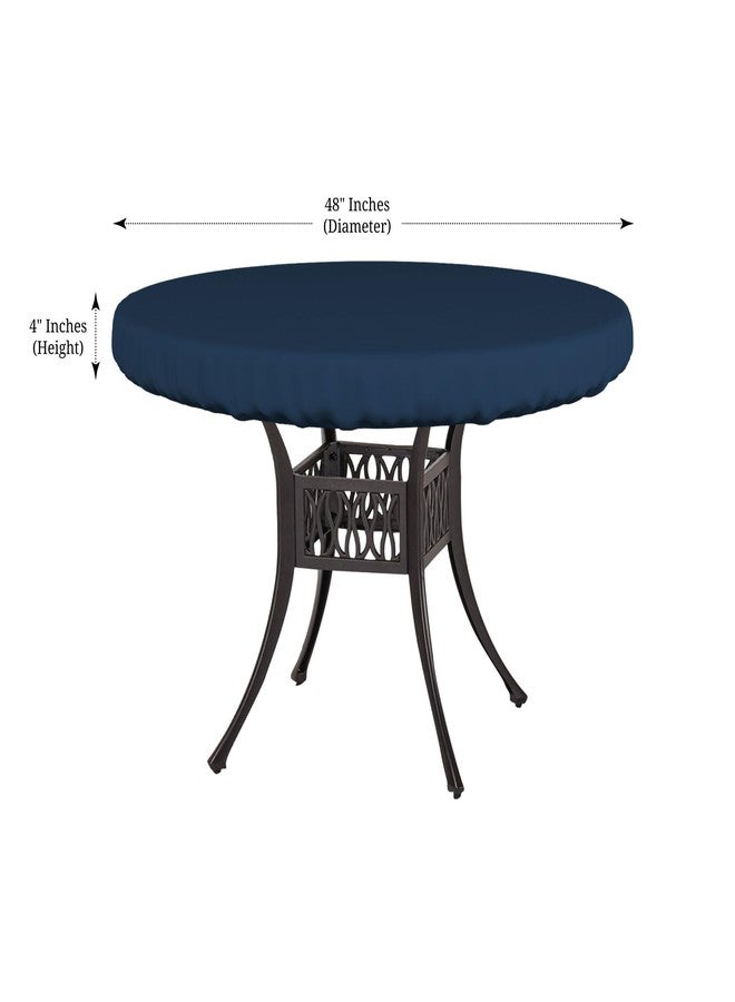 Covers & All Round Table Top Cover 12 Oz - Customize Your Cover with Any Size - 100% Weather Resistant Outdoor Table Cover with Air Pocket and Elastic for Snug Fit (48" Dia x 4" H, Blue) - Image 2