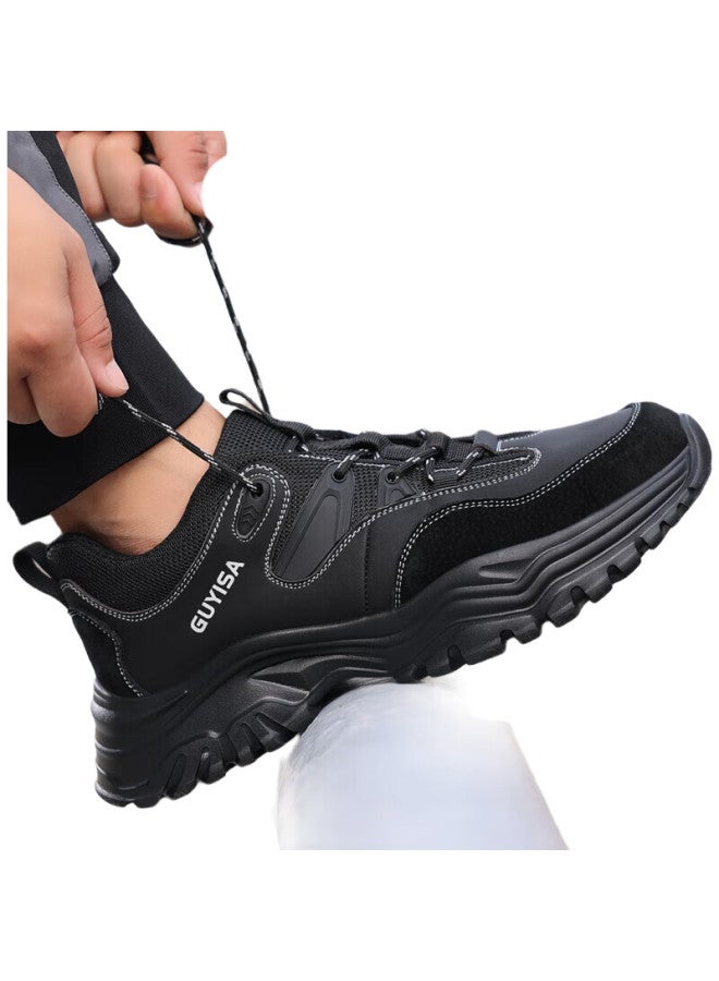GUYISA Safety Shoes For Men, Breathable Steel Toe Cap, Anti-Smashing, Anti-Puncture, Lightweight, Comfortable, Odor-Resistant, Safety Work Site Shoes 3102 Size 40 - Image 2